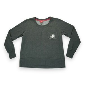 FSU Florida State Colosseum Crewneck‎ Women's Large Gray Sweatshirt Long Sleeve
